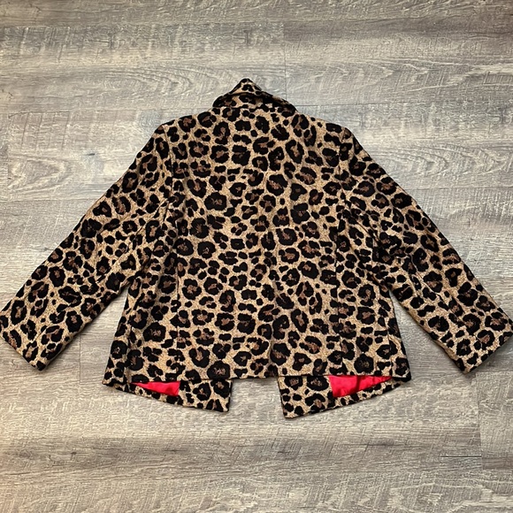 Chico’s Leopard Animal Print Blazer Women’s Size 0 / Small - Picture 7 of 7
